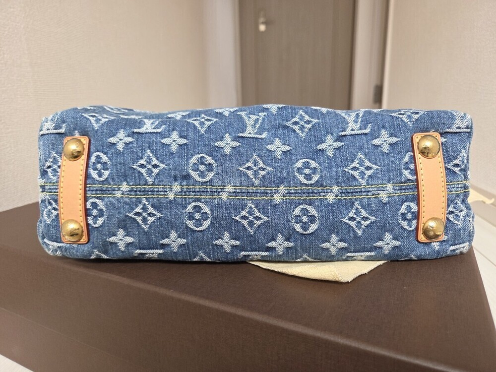 Louis Vuitton Monogram Denim Baggy Shoulder Bag Blue - Picture 8 of 10